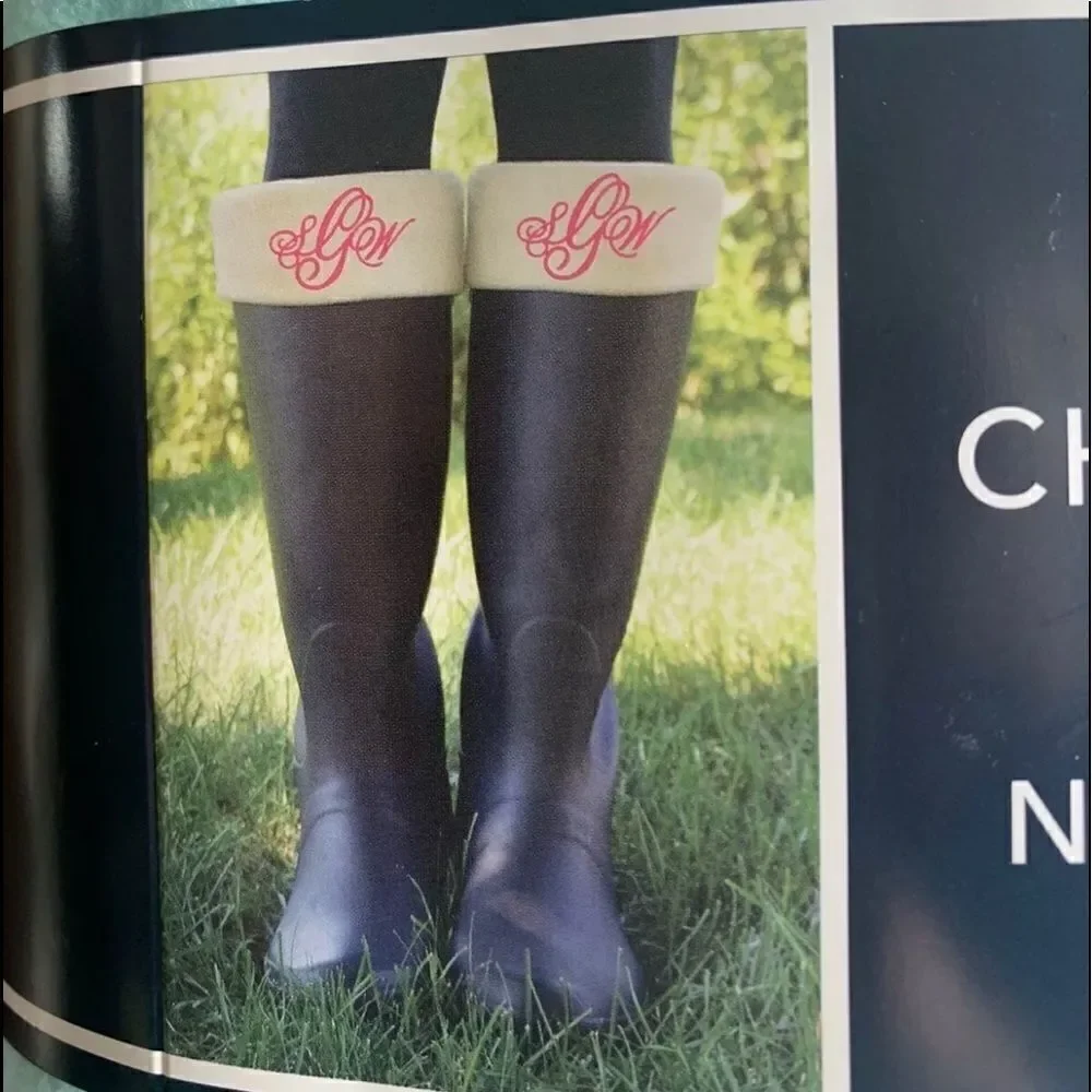 NWT Charles Rivers New Englander Boot Socks Aqua Size Large